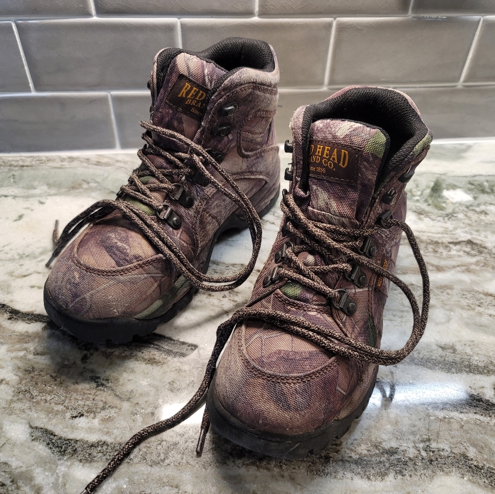 Red Head Boys Hiking Boots Size 5 Boys